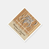 Houten Jute Trouw Bedankt Servetten (Hoek)
