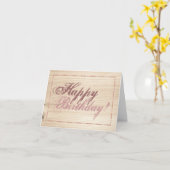 Houten Kaart (Gele Bloem)