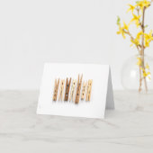 Houten Kaart Cothespins (Gele Bloem)