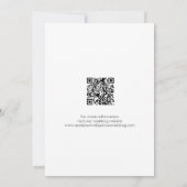 Houten Kabouters Huwelijksbloemen Scandinavisch QR Save The Date (Achterkant)