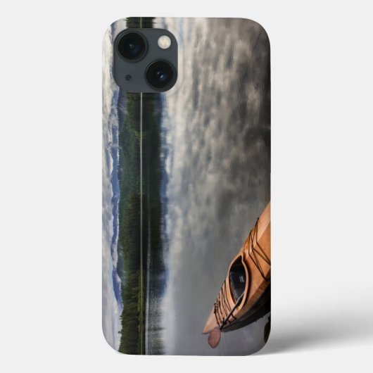 Houten kajak op de oever van Beaver Lake Case-Mate iPhone Case (Achterkant)