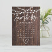 Houten Kalender Bewaar de Datum Kaart (Staand voorkant)