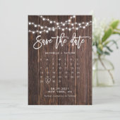 Houten kalender Bewaar de datum Kaart (Staand voorkant)