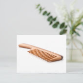 Houten kam briefkaart (Staand voorkant)