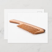 Houten kam briefkaart (Voorkant / Achterkant)