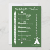 Houten Kamp Bachelorette Weekend Uitstapje Itinera Kaart (Voorkant)