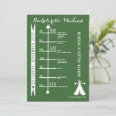 Houten Kamp Bachelorette Weekend Uitstapje Itinera Kaart (Staand voorkant)