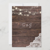 Houten kant snoerlampen uitnodiging (Achterkant)