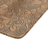 Houten karretjes Floral Pattern, gepersonaliseerd Snijplank (Hoek)