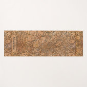 Houten karretjes Floral Pattern, gepersonaliseerd Yogamat (Voorkant (horizontaal))