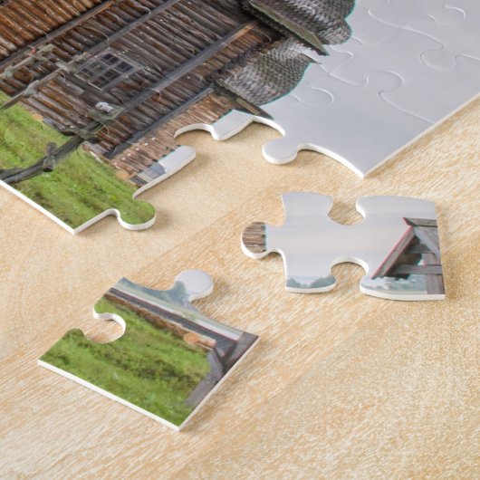  houten kerk, Rusland Legpuzzel (Zijkant)