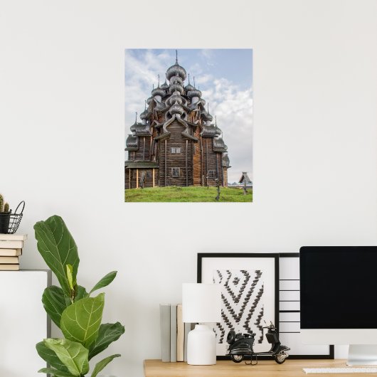  houten kerk, Rusland Poster (Thuiskantoor)