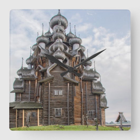  houten kerk, Rusland Vierkante Klok (Voorkant)
