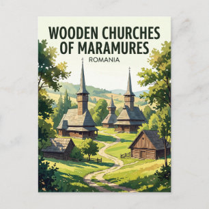 Houten Kerken van Maramures Roemenië Briefkaart