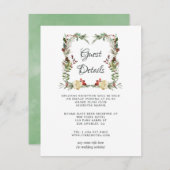 Houten Kerst Huwelijksgast Details Informatiekaartje (Voorkant / Achterkant)