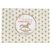 Houten Kerst Rocking Horse Groot Cadeauzakje (Achterkant)