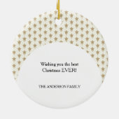 Houten Kerst Rocking Horse Keramisch Ornament (Achterkant)