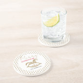 Houten Kerst Rocking Horse Zandsteen Onderzetter (Zijkant)