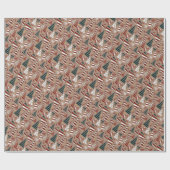 Houten kerstbomen cadeaupapier (Vlak)