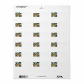 Houten Kerstengel Etiket (Full Sheet)