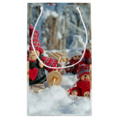 Houten Kerstfiguurtjes Klein Cadeauzakje (Achterkant)