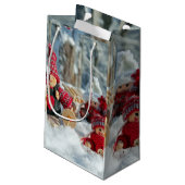 Houten Kerstfiguurtjes Klein Cadeauzakje (Achterkant Gekanteld)