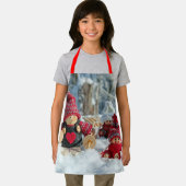 Houten kerstfiguurtjes schort (Insitu)