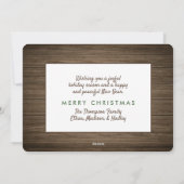 Houten Kerstkaart met Achtergrond (Achterkant)