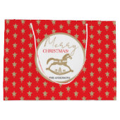 Houten Kerstschommelpaard Groot Cadeauzakje (Achterkant)