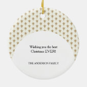 Houten Kerstschommelpaard Keramisch Ornament (Achterkant)