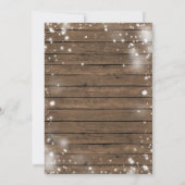 Houten Kerstversieringen Pijnbomen Vakantie Party Kaart (Achterkant)