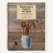 Houten Keuken Gereedschap in Rustieke Stijl Famili Notitieboek (Voorkant)