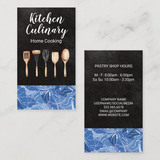 Houten Keuken Gereedschap Visitekaartje (Voorkant / Achterkant)