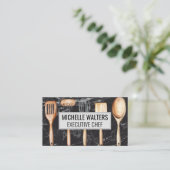 Houten keukengerei | Marmer Visitekaartje (Staand voorkant)