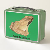 Houten kikker metalen lunchbox (Achterkant)
