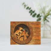 houten klok briefkaart (Staand voorkant)