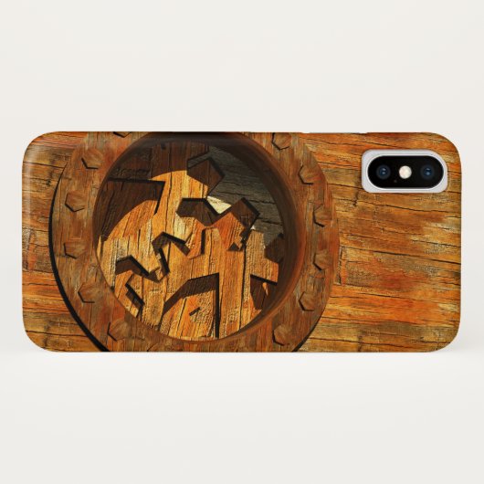 houten klok Case-Mate iPhone case (Achterkant (horizontaal))
