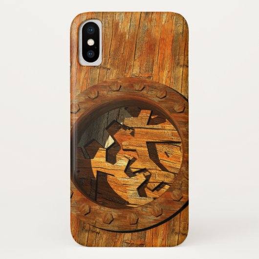 houten klok Case-Mate iPhone case (Achterkant)