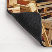 Houten kogeltjes op de Dock-Muismat Muismat (Hoek)