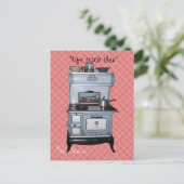Houten Kookfornuis Briefkaart #1- aanpassen (Staand voorkant)
