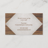 Houten Korrel achtergrond Visitekaartje (Achterkant)