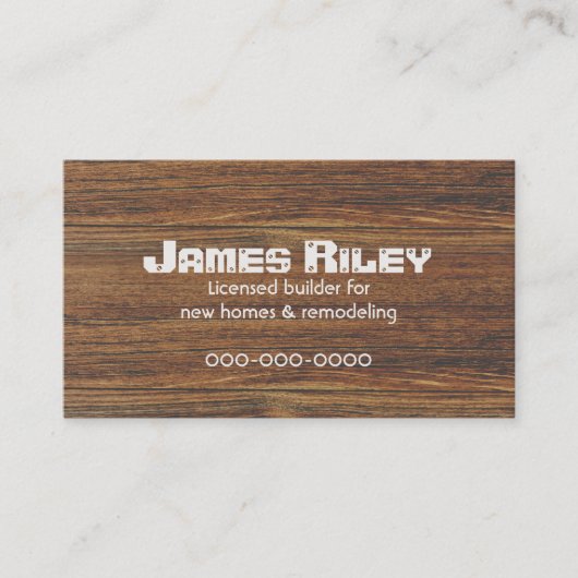 Houten Korrel achtergrond Visitekaartje (Voorkant)