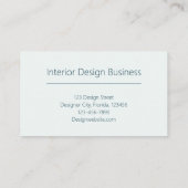 Houten Korrel Blauwgroen Witte Rustieke Textuur Visitekaartje (Achterkant)