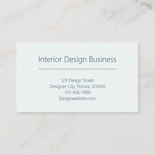 Houten Korrel Blauwgroen Witte Rustieke Textuur Visitekaartje (Achterkant)