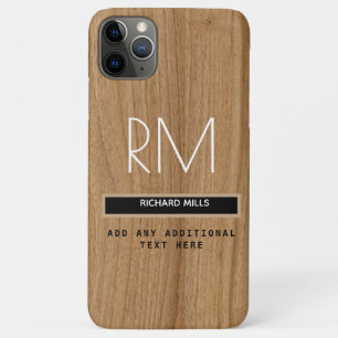 houten korrels / niet echt hout / casemat met naam Case-Mate iPhone case