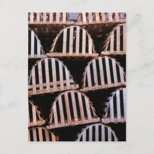 Houten Krabbenvallen Verticaal Briefkaart