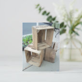 Houten kratten briefkaart (Staand voorkant)
