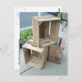 Houten kratten briefkaart (Voorkant / Achterkant)