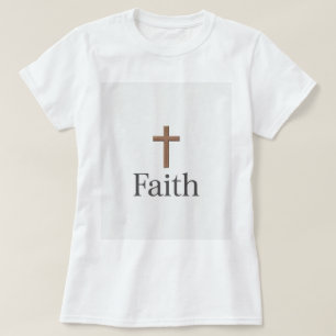 Houten Kruis Faith T-Shirt