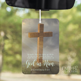 Houten Kruis Schrift Bijbelvers Luchtverfrisser